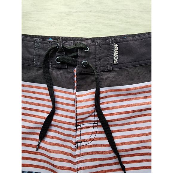 Swim Board Shorts-Maui and Sons, Inc.-Waist Tie-Men's Size 36 - Picture 11 of 16